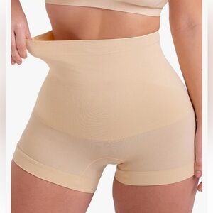 Shapermint All Day Every Day High-Waisted Shaper Boy Shorts Nude Size L NWT